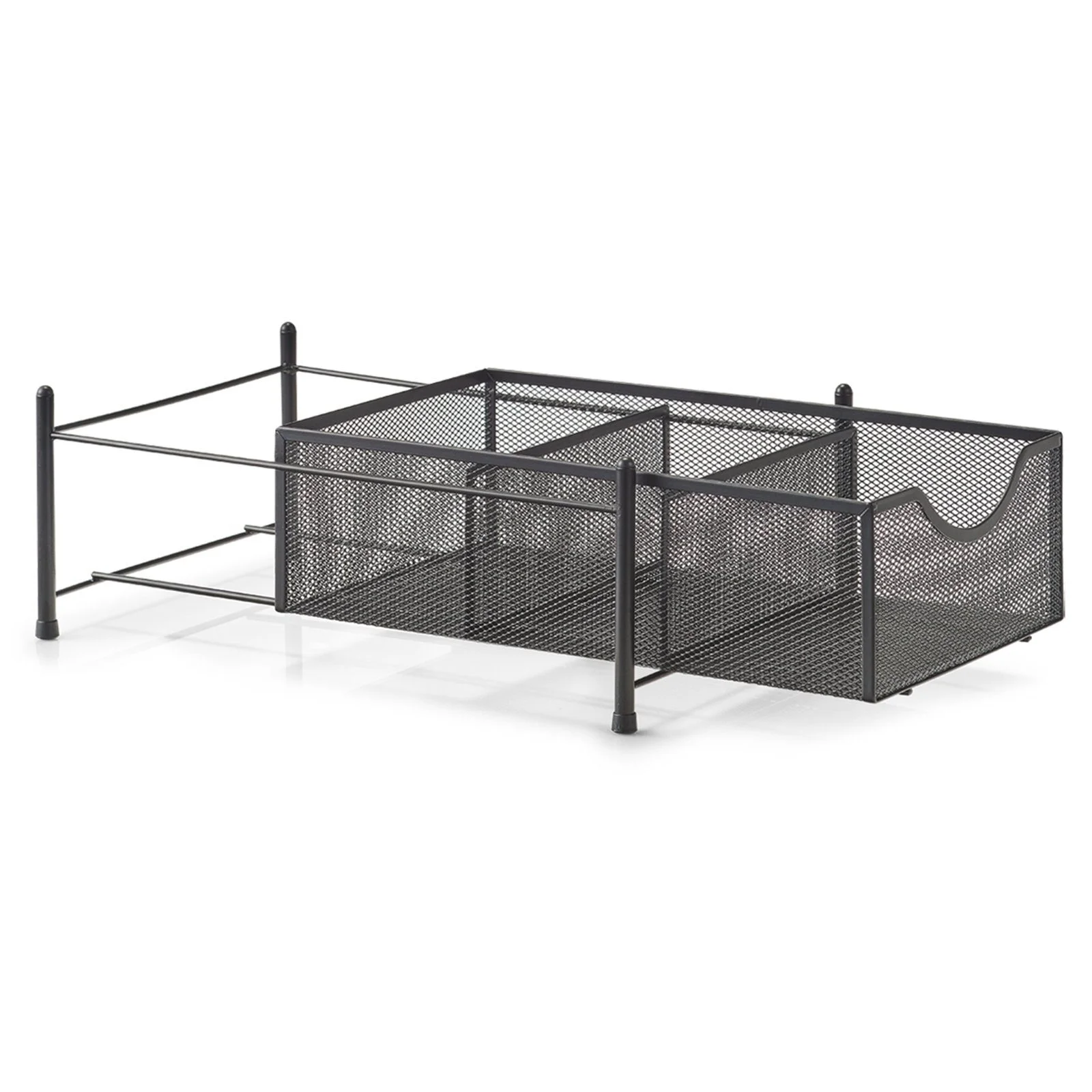 Schreibtisch-Organizer Mesh – Metall, Schwarz